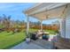 Inviting covered patio with comfortable seating and an outdoor kitchen, perfect for entertaining at 204 Torslanda Ln, Summerville, SC 29486