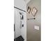 Modern shower with textured subway tiles and sleek matte black fixtures at 208 James St, Summerville, SC 29483