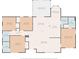 Detailed floor plan showcasing the layout of bedrooms, living spaces, and outdoor screened porch at 208 James St, Summerville, SC 29483