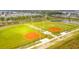 Aerial view of baseball fields with lush green landscaping in the background at 211 Saxony Loop, Summerville, SC 29486
