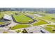 Aerial view of the recreation area with a track, baseball and tennis fields at 211 Saxony Loop, Summerville, SC 29486