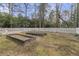 Backyard features two raised garden beds and a white picket fence at 235 Scalybark Rd, Summerville, SC 29485