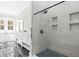 A luxury bathroom featuring a glass shower, soaking tub, and double vanity with marble countertops at 2912 Yachtsman Dr, Mount Pleasant, SC 29466