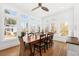 Bright dining room filled with natural light, showcasing hardwood floors and ample seating at 2912 Yachtsman Dr, Mount Pleasant, SC 29466