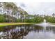 Scenic pond with fountain and mature trees at 2912 Yachtsman Dr, Mount Pleasant, SC 29466