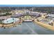 Aerial shot of community center featuring a pool, clubhouse, and waterfront event space at 415 Four Seasons Blvd, Summerville, SC 29486