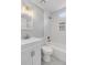 Modern bathroom featuring tiled floors, shower and vanity with clean, neutral tones at 4625 Durant Ave, North Charleston, SC 29405