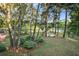 Serene backyard view with lush greenery and a tranquil pond, creating a peaceful retreat at 5208 Holly Forest, Hollywood, SC 29449