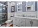 Beautiful bathroom with double vanity, modern fixtures, and a glass-enclosed shower at 5208 Holly Forest, Hollywood, SC 29449