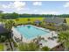 Community pool and amenities include ample seating, pavilion, and a lush green field in the background at 5208 Holly Forest, Hollywood, SC 29449