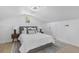 Comfortable bedroom with a sloped ceiling and simple decor at 5286 Waterview Dr, North Charleston, SC 29418