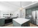 Open-concept kitchen with stainless steel appliances and an island at 5286 Waterview Dr, North Charleston, SC 29418
