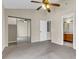Spacious carpeted bedroom with closet, ceiling fan and an en suite bathroom at 7875 Sandida Ct, North Charleston, SC 29418