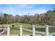 A scenic view of the golf course and pond from a spacious patio deck at 8638 Scottish Troon Ct, North Charleston, SC 29420
