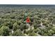 Aerial view showcasing the home location among lush trees, with a pin for easy finding at 914 S Main St, Summerville, SC 29483
