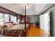 Bedroom with four-poster bed, fan and door to open closet at 103 Haleswood Cir, Goose Creek, SC 29445