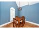 Dining room with a wooden table, four chairs, and a chandelier at 104 Abrum Ct, Goose Creek, SC 29445
