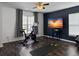 Exercise room with wood floors, weights, and a stationary bike at 104 Salem Rd, Ladson, SC 29456