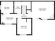 Layout of the first floor featuring the kitchen, dining area, living room, bedroom and bathroom at 120 Luden Dr # C, Summerville, SC 29483