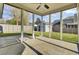 View of the backyard from the screened in porch of the house at 136 Rosario Dr, Summerville, SC 29483