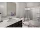 Bathroom featuring vanity with undermount sink, toilet and tub/shower combo at 1427 Homecoming Blvd, Ravenel, SC 29470