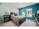 Bedroom with modern decor, carpet, and bright natural light at 158 Woodland Oak Way, Summerville, SC 29485