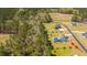 Residential lot showcases a beautifully maintained property, nestled among mature trees, exemplifying serene suburban living at 161 Ryefield Ln, Ridgeville, SC 29472