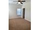 Bedroom featuring ceiling fan, neutral carpet, and doorway to the hallway at 1659 Seabago Dr, Charleston, SC 29414