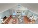Spacious living area with high ceilings, comfortable seating, and plenty of natural light from the large windows at 1706 W Avalon Cir, Charleston, SC 29407