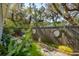 Serene backyard oasis featuring lush landscaping, a decorative fence, and a peaceful ambiance at 1810 Fleming Woods Rd, Charleston, SC 29412