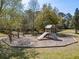 Community playground featuring a slide, swings, picnic tables, and surrounded by lush trees in a serene setting at 1826 Towne St, Johns Island, SC 29455