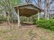 Enjoy outdoor living with this covered patio and lush landscaping for privacy at 1876 Chilhowee Dr, Johns Island, SC 29455