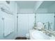 Bright and clean bathroom featuring a vanity with a sink, a toilet, and a decorative mirror at 1928 Chatelain Way, Mount Pleasant, SC 29464