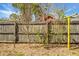 View of the backyard with privacy fence and sapling trees at 201 Miami St, Ladson, SC 29456