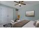 This is a bedroom with carpet, ceiling fan, closet, and a bed at 215 Angora Way, Summerville, SC 29485