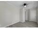 Empty bedroom with light gray walls, white trim and wood-look floors at 2460 Surprise St, North Charleston, SC 29405