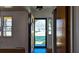 Inviting foyer with hardwood floors, decorative front door, and closet at 2467 Birkenhead Dr, Charleston, SC 29414
