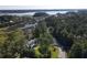 Aerial view of a charming home by the marsh, showcasing its unique coastal setting and waterfront access at 4086 Lady Banks Ln, Ravenel, SC 29470