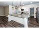 Stylish kitchen with stainless steel appliances, granite counters, and a center island at 4809 Bushel Rd, Ladson, SC 29456