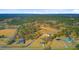 Stunning aerial view of sprawling rural community, showcasing vast wooded areas and beautiful single-Gathering homes at 614 Cummings Chapel Rd, Ridgeville, SC 29472