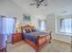Comfortable bedroom featuring vaulted ceilings, ceiling fan, and ample natural light at 628 Alwyn Blvd, Summerville, SC 29485