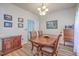 Dining room featuring wood floors, chandelier, and tasteful decorations at 628 Alwyn Blvd, Summerville, SC 29485