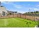Well-maintained backyard with artificial turf and secure fencing, pet friendly at 663 Marsh Cove Cir, Summerville, SC 29486