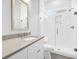 Bathroom with single vanity, frameless glass shower, and modern fixtures at 663 Marsh Cove Cir, Summerville, SC 29486