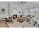 Cozy living room featuring a fireplace, comfortable seating, and an open layout at 663 Marsh Cove Cir, Summerville, SC 29486