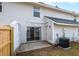 Backyard featuring a fenced-in yard, sliding glass door, patio and HVAC unit at 7814 Nummie Ct, North Charleston, SC 29418