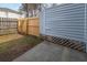 Backyard features privacy fence, patio space, and grassy area at 7814 Nummie Ct, North Charleston, SC 29418
