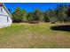 Expansive backyard with mature trees, offering plenty of space for recreation and relaxation at 8524 Cane Branch Rd, Ruffin, SC 29475