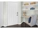 Convenient entryway featuring a built-in desk, storage shelves, and a welcoming ambiance at 1012 Rosewood Ln, Mount Pleasant, SC 29464