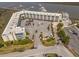 Birds eye view of the building showing multiple units and parking area at 116 Bay Creek Villa, Edisto Beach, SC 29438